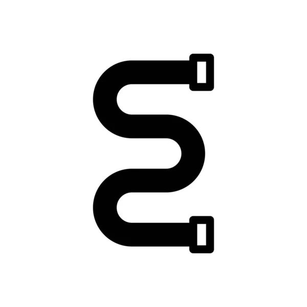 Pipeline Vektor Glyphen Flaches Symbol — Stockvektor