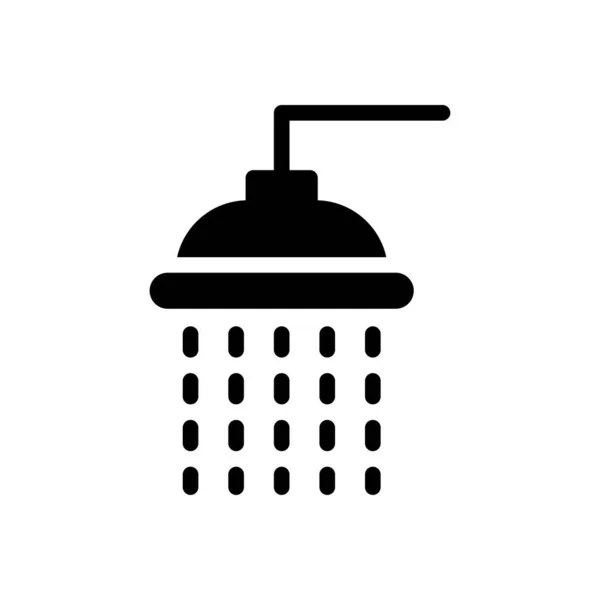 Wasser Vektor Glyphen Flaches Symbol — Stockvektor