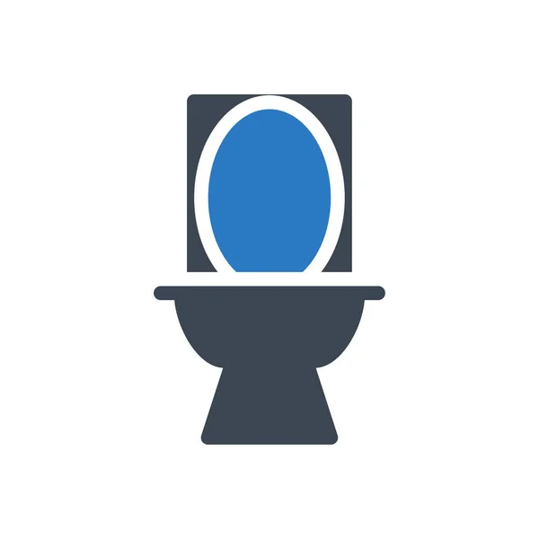 Icône Couleur Glyphe Vecteur Toilette — Image vectorielle