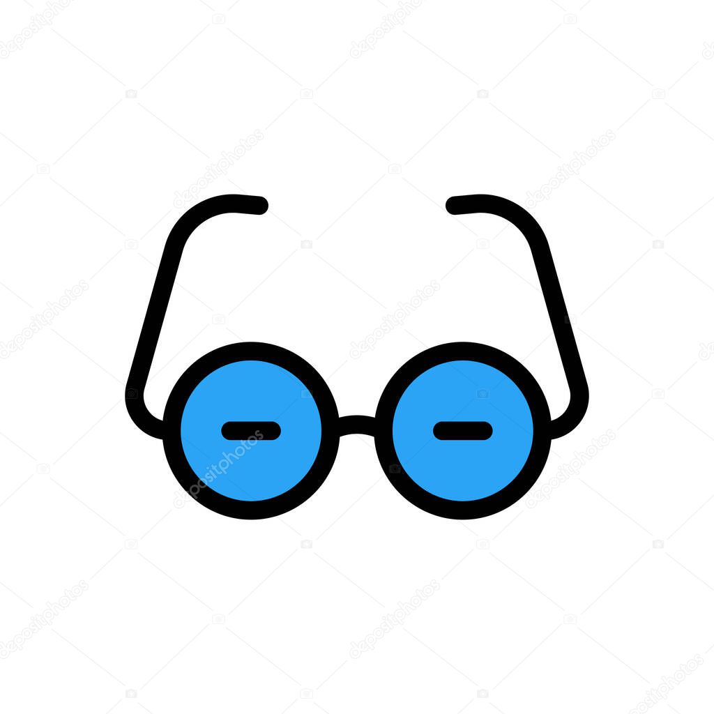 goggles  vector flat color icon