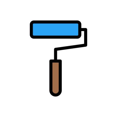 boya vektörü düz renk simgesi