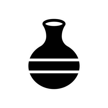 Çömlek vektörü sembolü düz simgesi