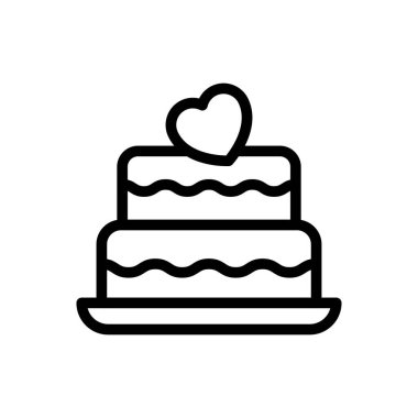 kek vektörü ince çizgi simgesi