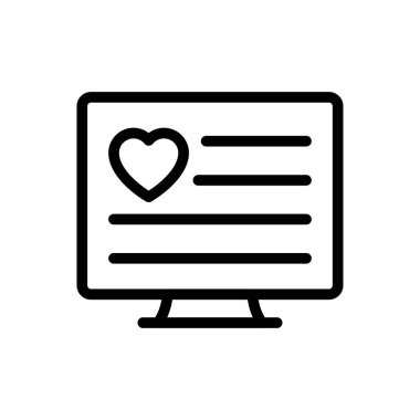 çevrimiçi vektör ince çizgi simgesi