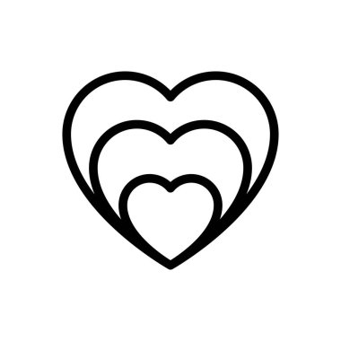 sevgi vektörü ince çizgi simgesi