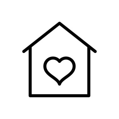 sevgi vektörü ince çizgi simgesi