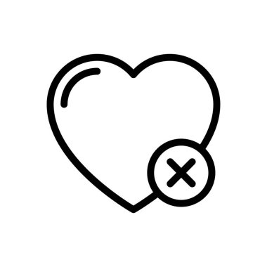 sevgi vektörü ince çizgi simgesi