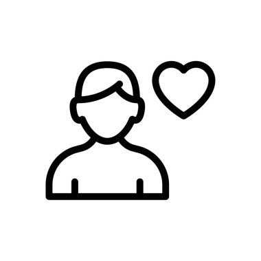 sevgi vektörü ince çizgi simgesi