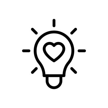 kalp vektörü ince çizgi simgesi