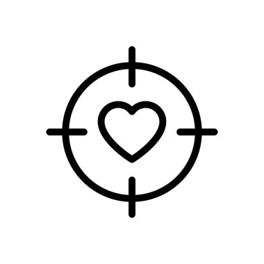 sevgi vektörü ince çizgi simgesi