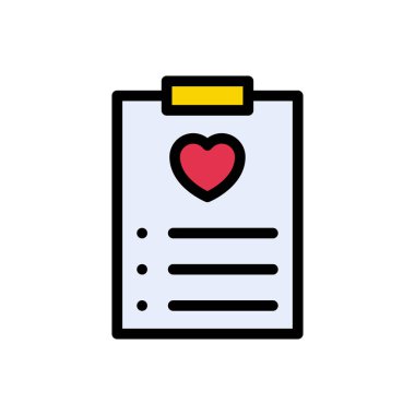 Liste vektörü düz renk simgesi