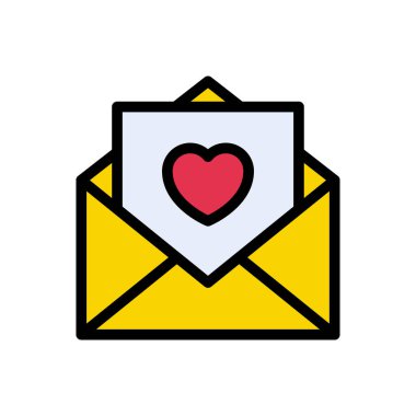 ileti vektörü düz renk simgesi