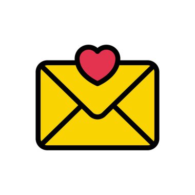 ileti vektörü düz renk simgesi