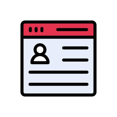 Web sayfası düz renk simgesi