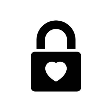 vektör düz simgesini kilitle