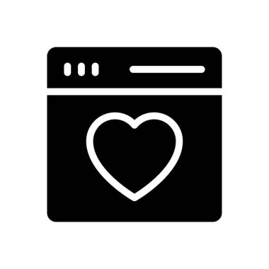 Web sayfası vektör simgesi düz simgesi