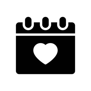 tarih vektörü glyph düz simgesi