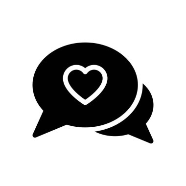 Sohbet vektörü düz simgesi