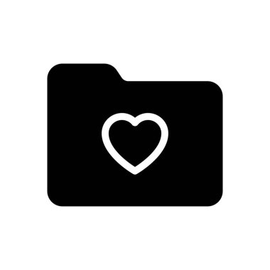 kalp vektör simgesi düz simge