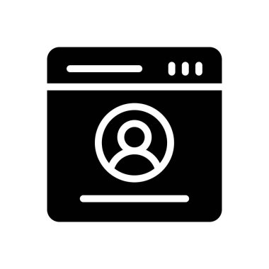 profil vektörü düz simgesi