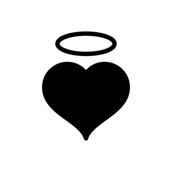 heart  vector glyph flat icon