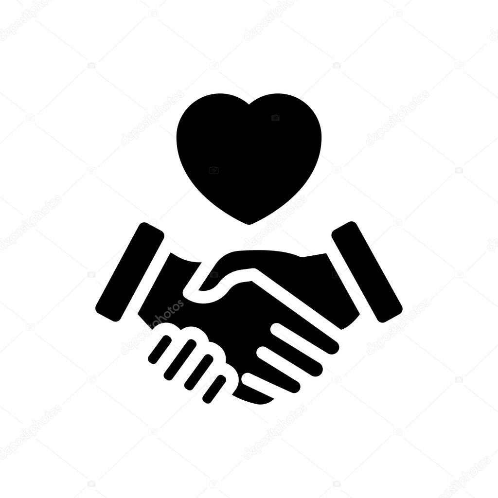 Dating vector glyph flat icon