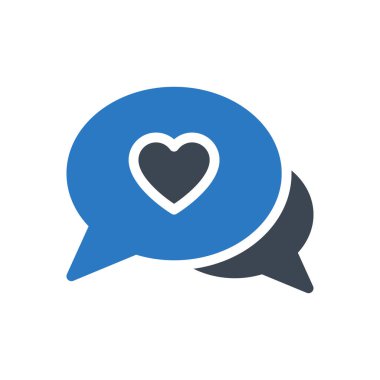 Sohbet vektörü renk simgesi