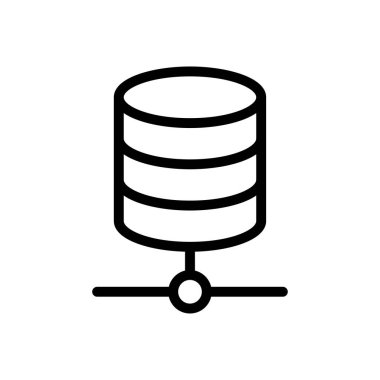 sunucu vektörü ince çizgi simgesi