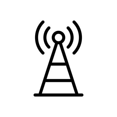 yayın vektörü ince çizgi simgesi