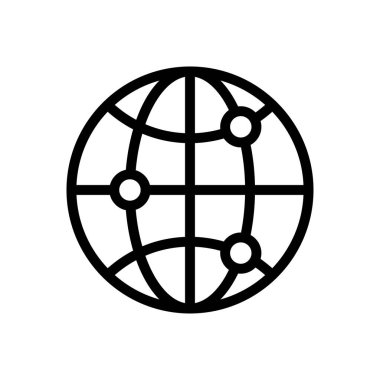 bağlantı vektörü ince çizgi simgesi