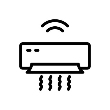 soğutma vektörü ince çizgi simgesi