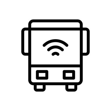 Sinyal vektörü ince çizgi simgesi