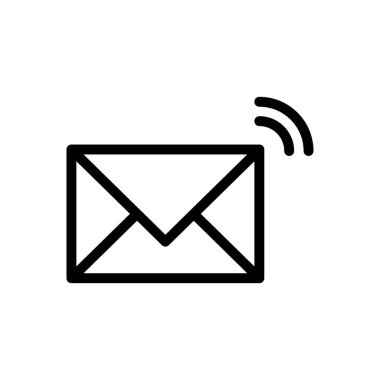 mesaj vektörü ince çizgi simgesi