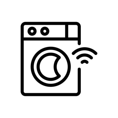 temizleme vektörü ince çizgi simgesi