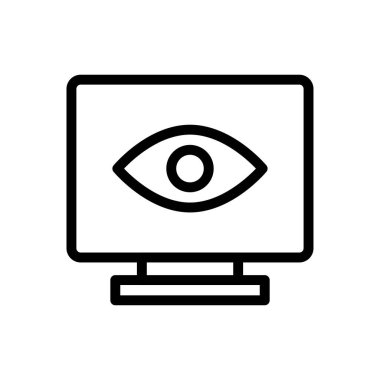 ekran vektörü ince çizgi simgesi