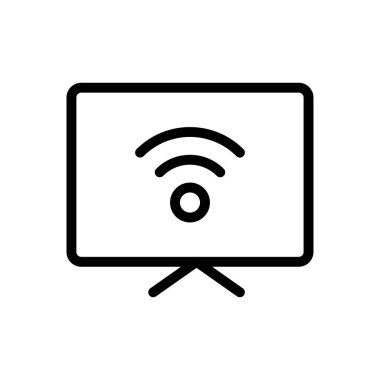 Sinyal vektörü ince çizgi simgesi