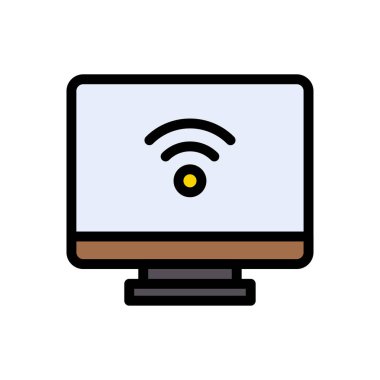 sinyal vektörü düz renk simgesi