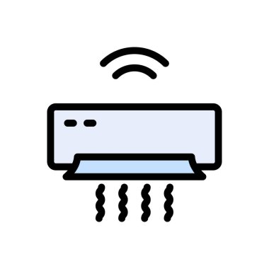 soğutma vektörü düz renk simgesi