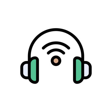 ses vektörü düz renk simgesi