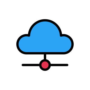 ağ vektörü düz renk simgesi