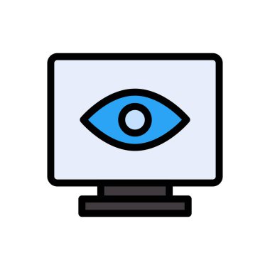 ekran vektörü düz renk simgesi