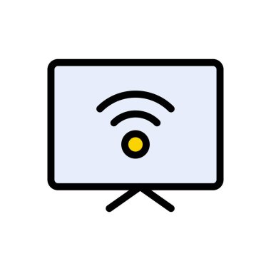 sinyal vektörü düz renk simgesi