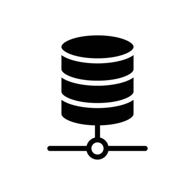 sunucu vektörü düz simgesi