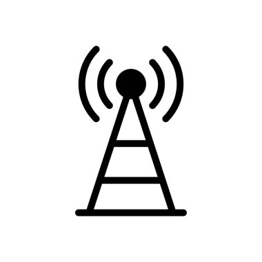 yayın vektörü glyph düz simgesi