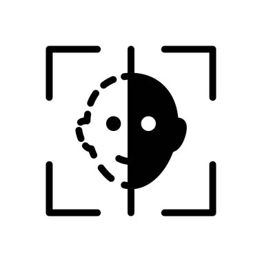 Tarama vektörü düz simgesi