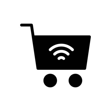 Alışveriş vektörü simgesi düz simgesi