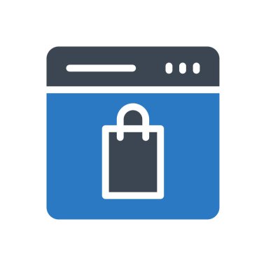 Alışveriş vektörü renk simgesi