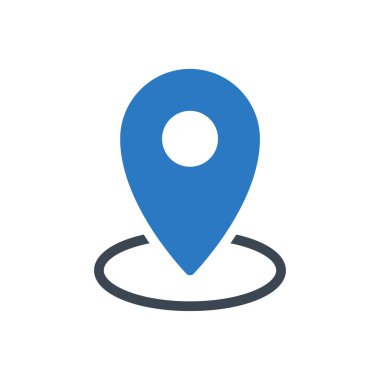 konum vektör renk simgesi