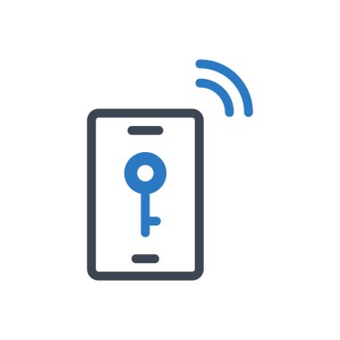 vektör kabartma renk simgesini kilitle