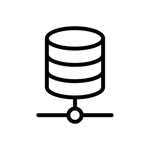 Ikona Tenké Čáry Vektoru Serveru — Stockový vektor